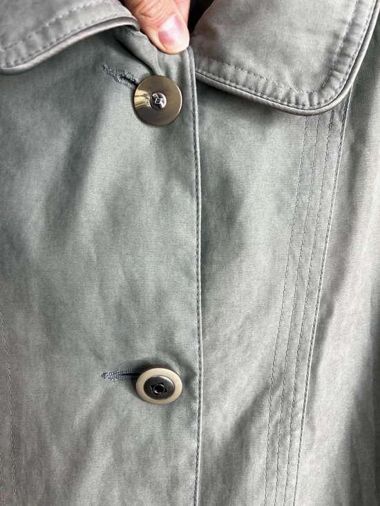 90s Y2K Luba matte sage green oversized boxy minimalist old money car coat - Picture 7 of 17